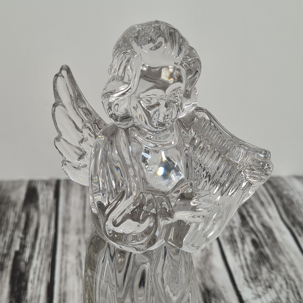Mikasa Herald Collection Angelic Harp Figurine Crystal Christmas Angel Germany - Picture 7 of 8